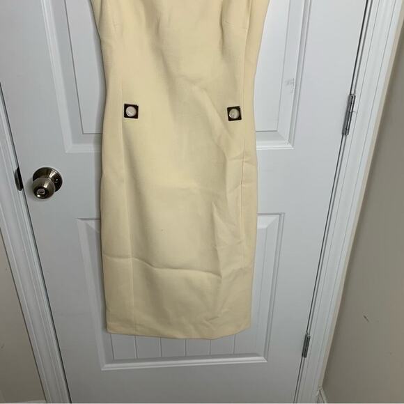 Michael Kors Collection Italy sheath dress 2 minimalist yellow butter quiet - Picture 6 of 10